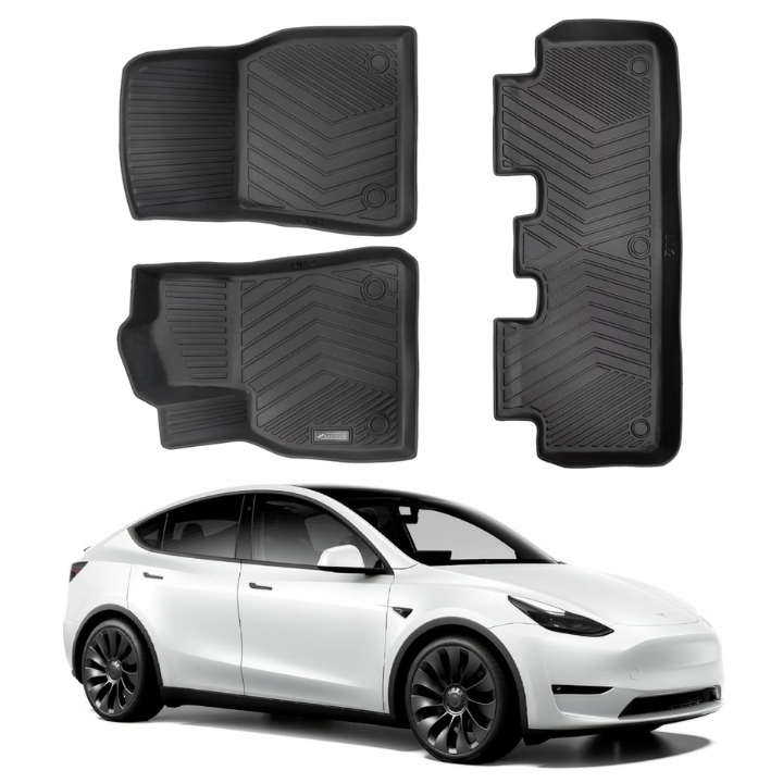 Tesla Model Y All-Weather TPE Floor Mats (2020–2025)